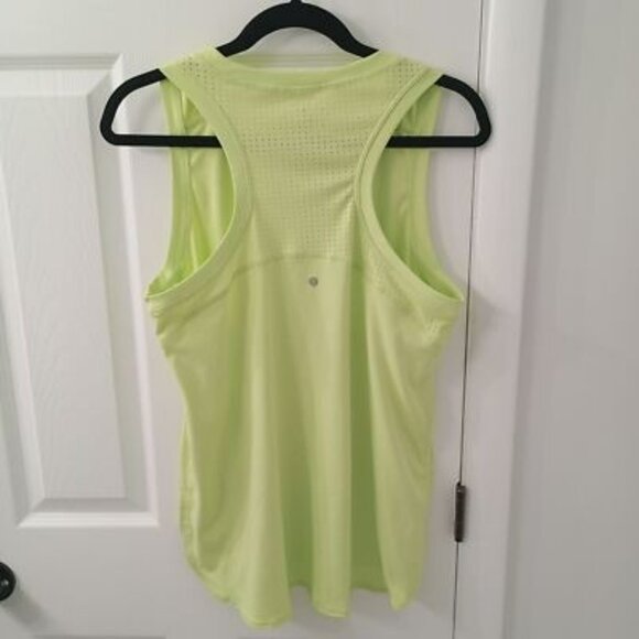 Layer8 Lime Perforated Racerback Tank Top Athletic Works Coral Plus Shorts Set L - Picture 7 of 12